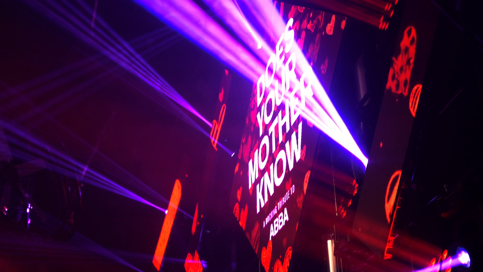 DYMK podiumscherm met lasers